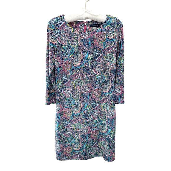 TOMMY HILFIGER | Multicolor Paisley Stretch Shift Dress NWT | Size 4 - Picture 1 of 7